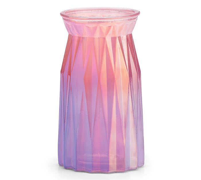Cupids Valentine - 8" CINCHED OMBRE VALENTINE GLASS VASE