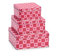 Valentine's Day - NESTED TIN HEART BOXES - SET OF 3