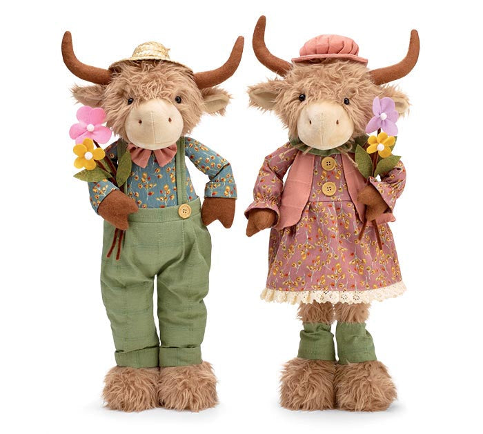 24"H HIGHLAND COW COUPLE - SET OF 2