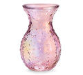 Valentine's Day - 9.75" IRIDESCENT PINK PRESSED HEART VASE