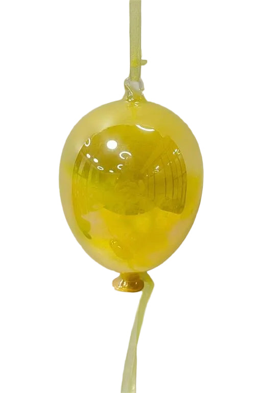 5.6" LUXE GLASS IRIDESCENT PEARLIZED BALLOON ORNAMENT