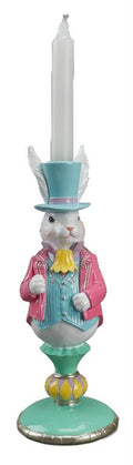 11.22" RESIN MR. BUNNY TAPER CANDLE HOLDER