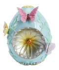 8.27" RESIN EGG WITH BUTTERFLIES