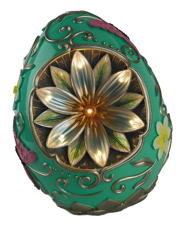 17.52" RESIN LIT EASTER EGG