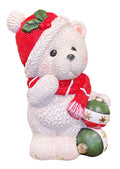 Christmas Carousel Collection - 15" RESIN BEAR WITH ORNAMENTS