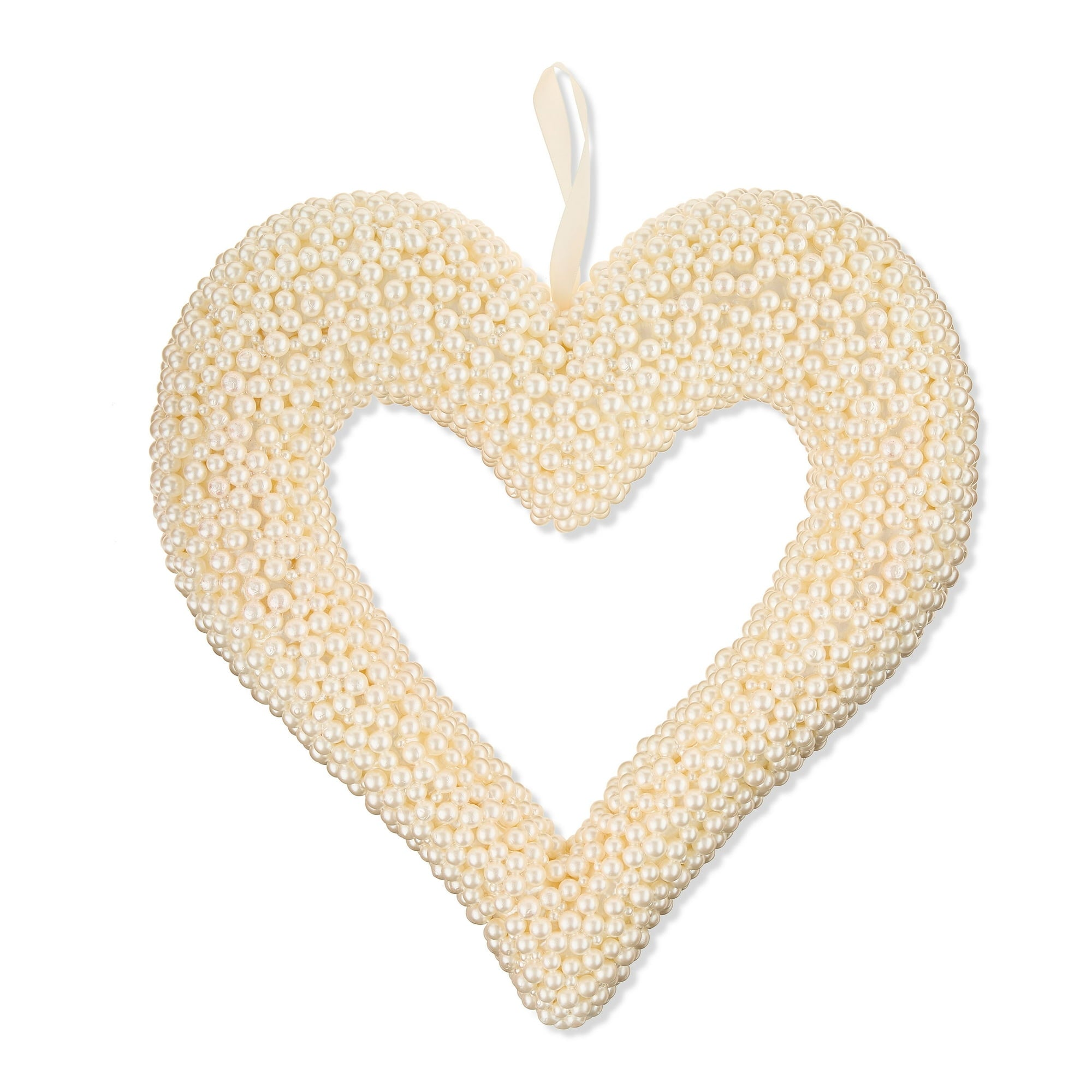 Valentine's Day - 16" Pearl Beaded Wreath