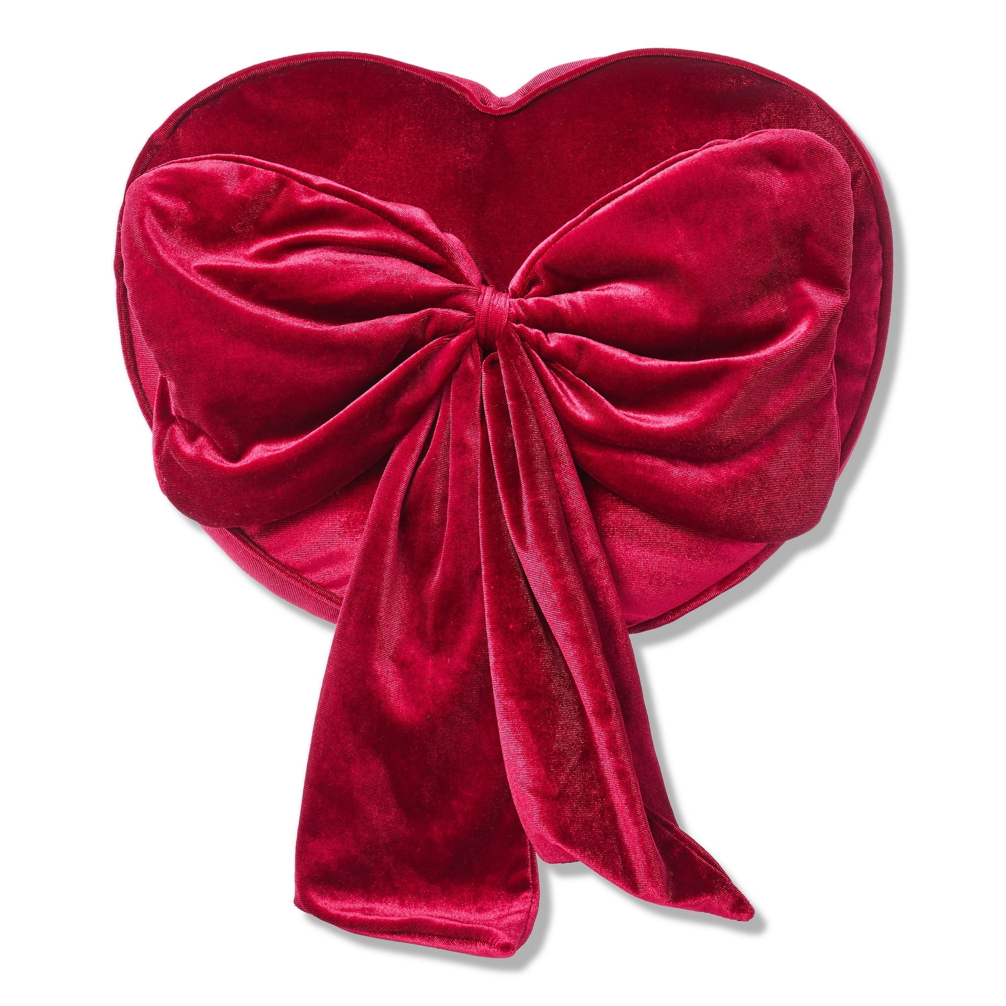 Valentine's Day - 14" Velvet Red Heart Pillow