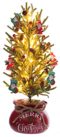 Christmas Carousel Collection - 22.75" Light Up Tree in Pot