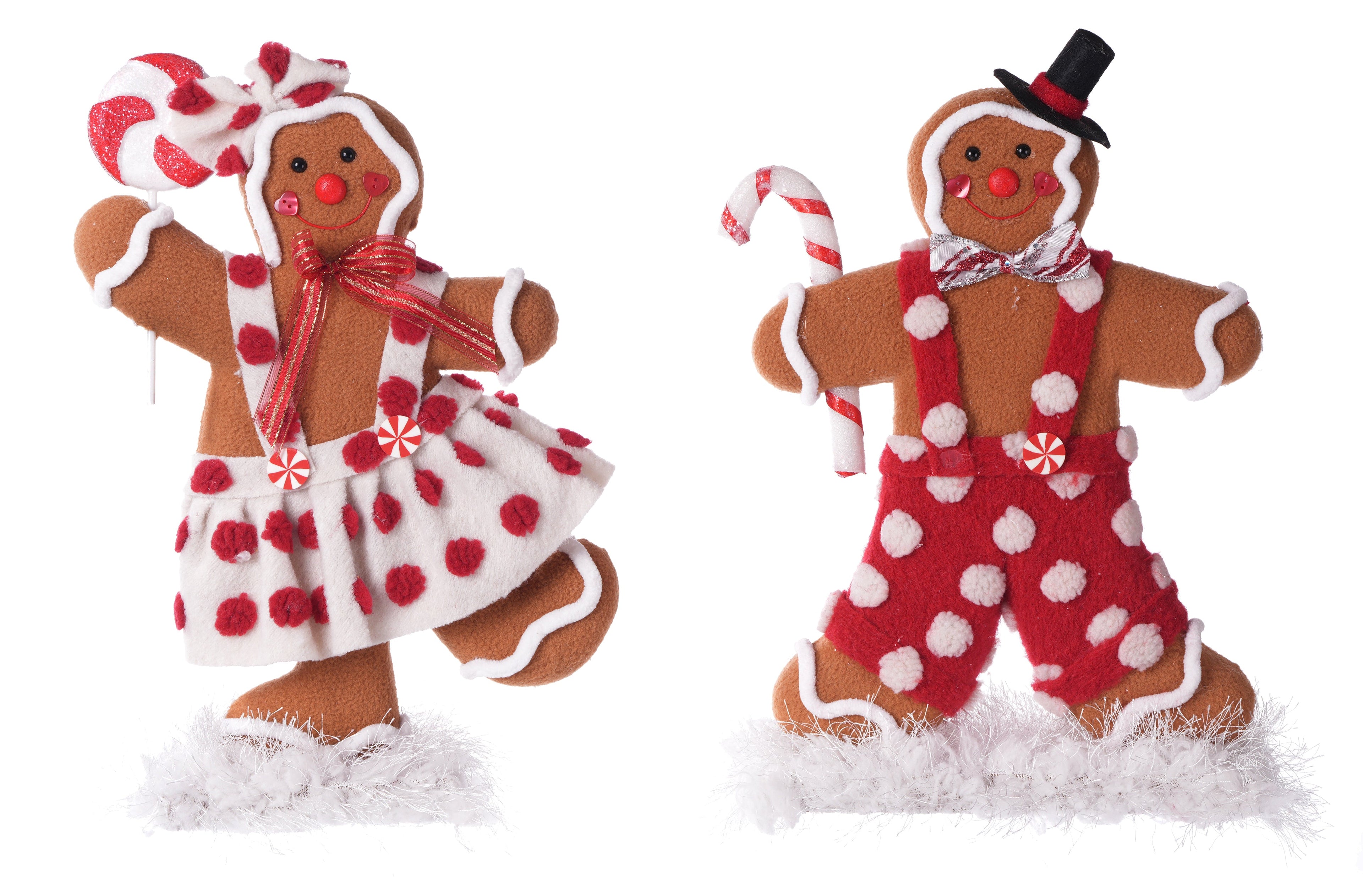 15" Fabric Tabletop Gingerbread - SET OF 2