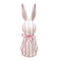16" White & Pink Stripe Bunny