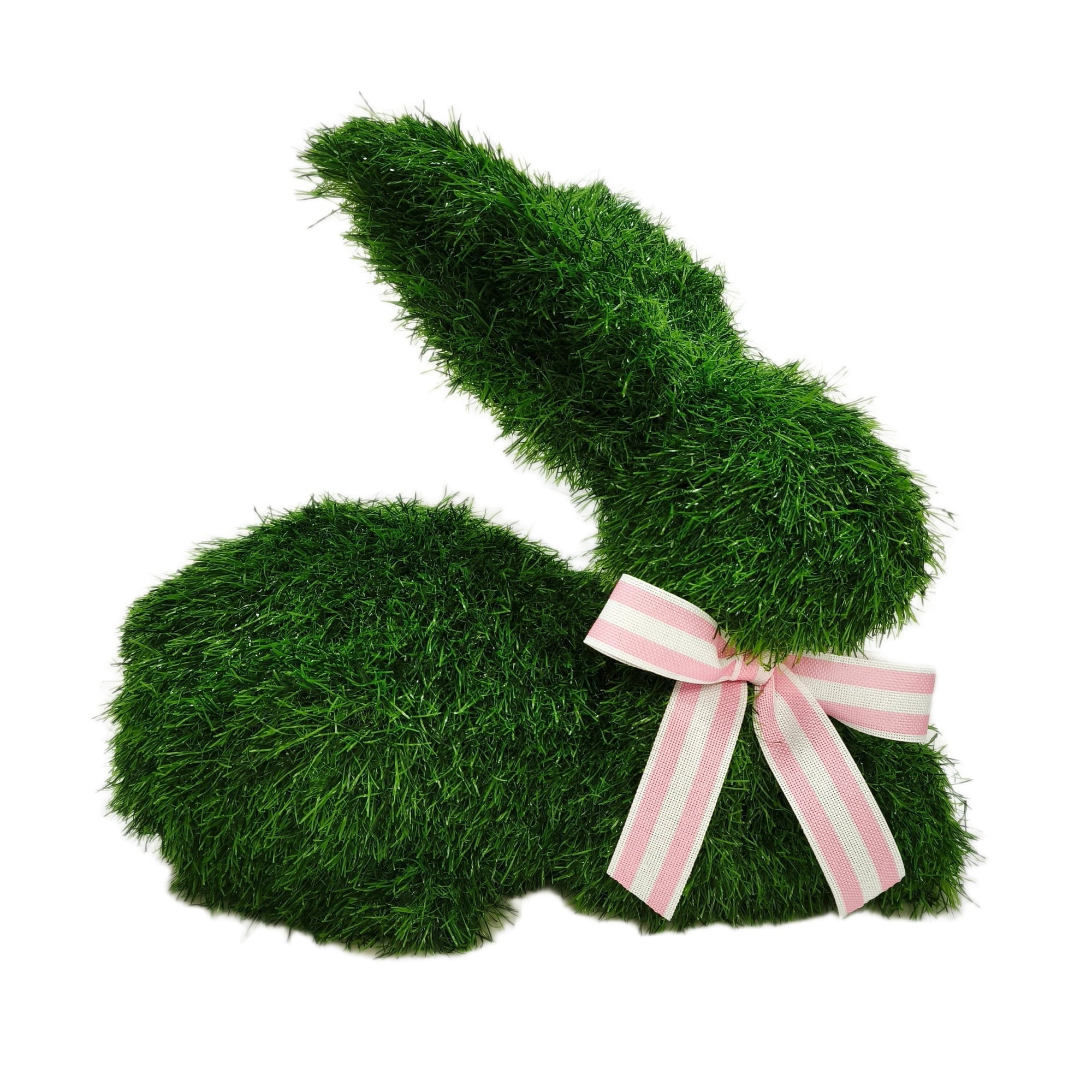 17" Artificial Turf Bunny with Bow