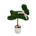 18" Artificial Turf Bunny Topiary