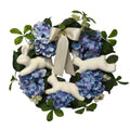 22" Bunnies with Hydrangea Wreath