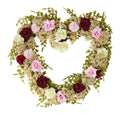 Cupid's Valentine - 22" Rose and Baby's Breath Heart Wreath