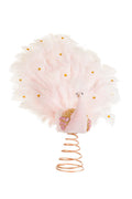14" Pink Peacock Tree Top Figurine