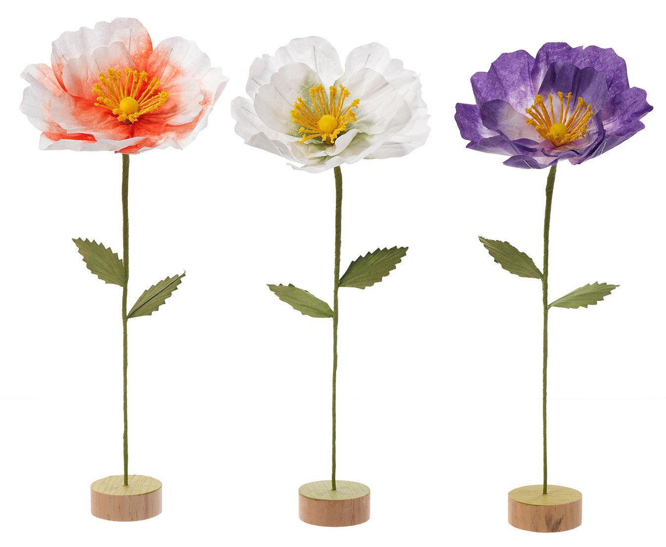 13" FLOWER WITH BASE