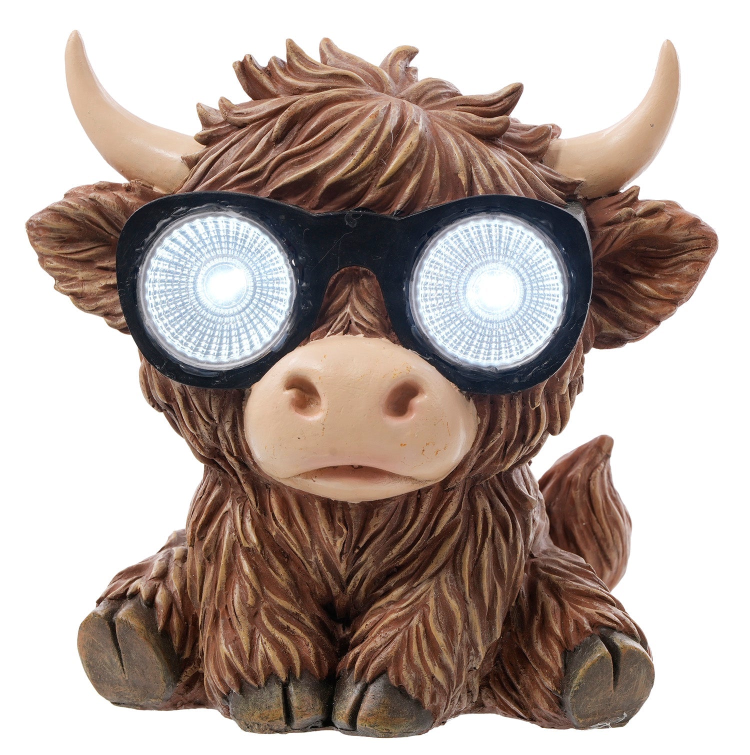 9" SOLAR HIGHLAND COW