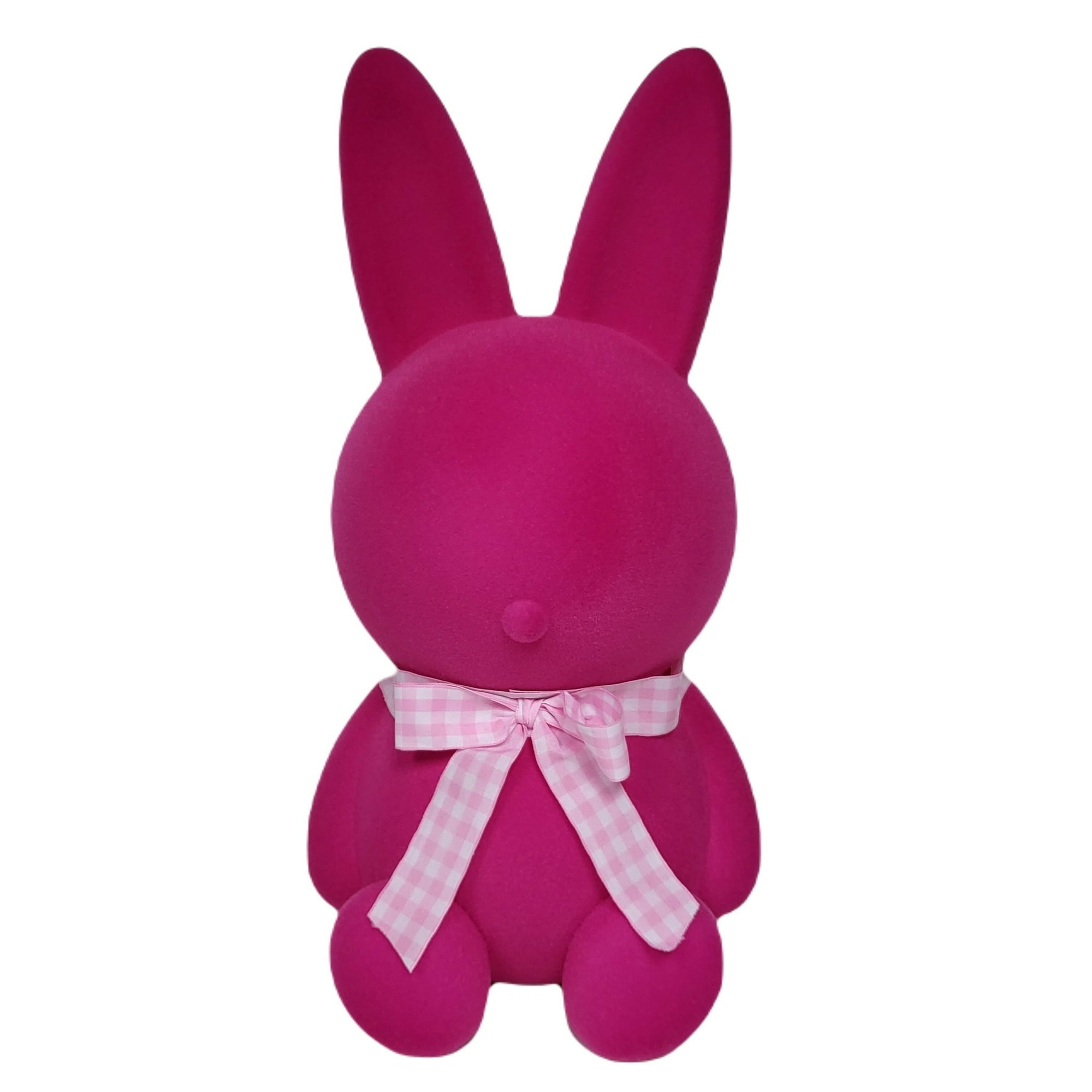 16" Pink Flocked Bunny