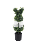 21" UV BOXWOOD BUNNY TOPIARY
