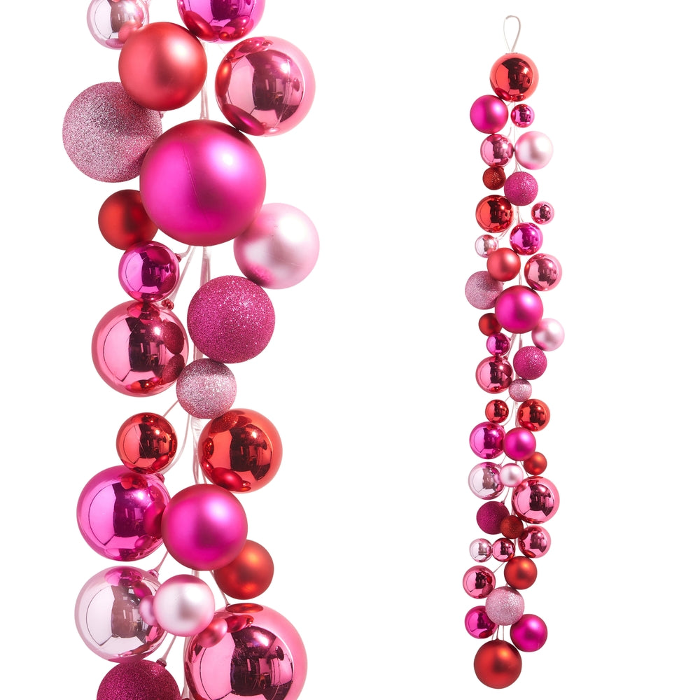 4FT Pink Ball Garland