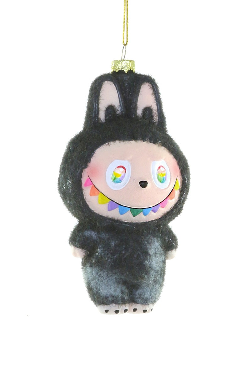 Santa's Sweet Shoppe Collection -  5.75" MONSTER CHARCOAL GLASS ORNAMENT