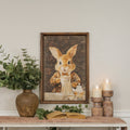FRAMED TEA PARTY BUNNY PRINT