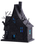 11" Halloween Light Up Haunted House with Bats