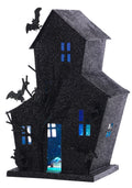 15" Halloween Light Up Haunted House with Bats