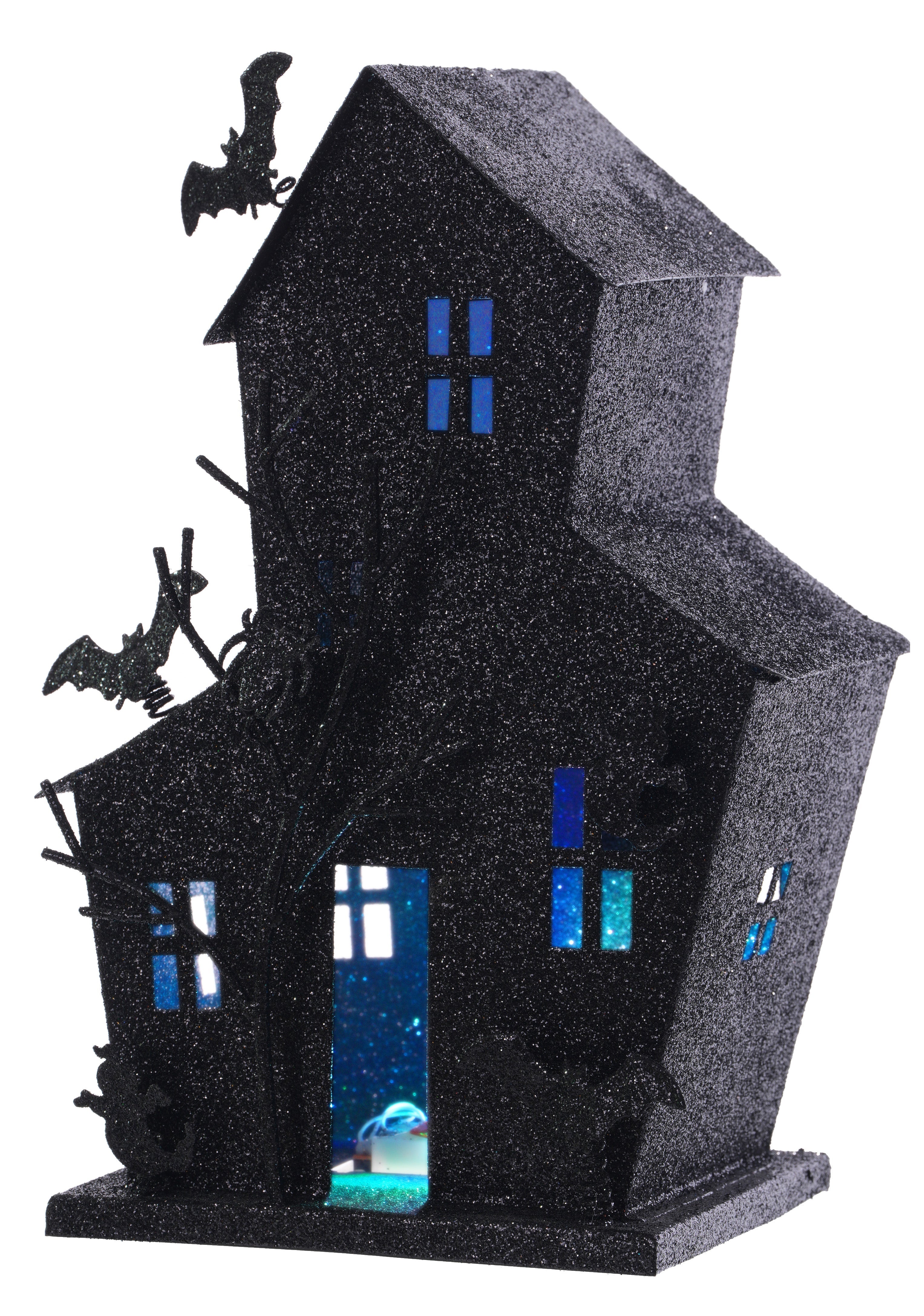 15" Halloween Light Up Haunted House with Bats