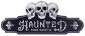 27" Enamel Haunted Come Right In - Wall Decor