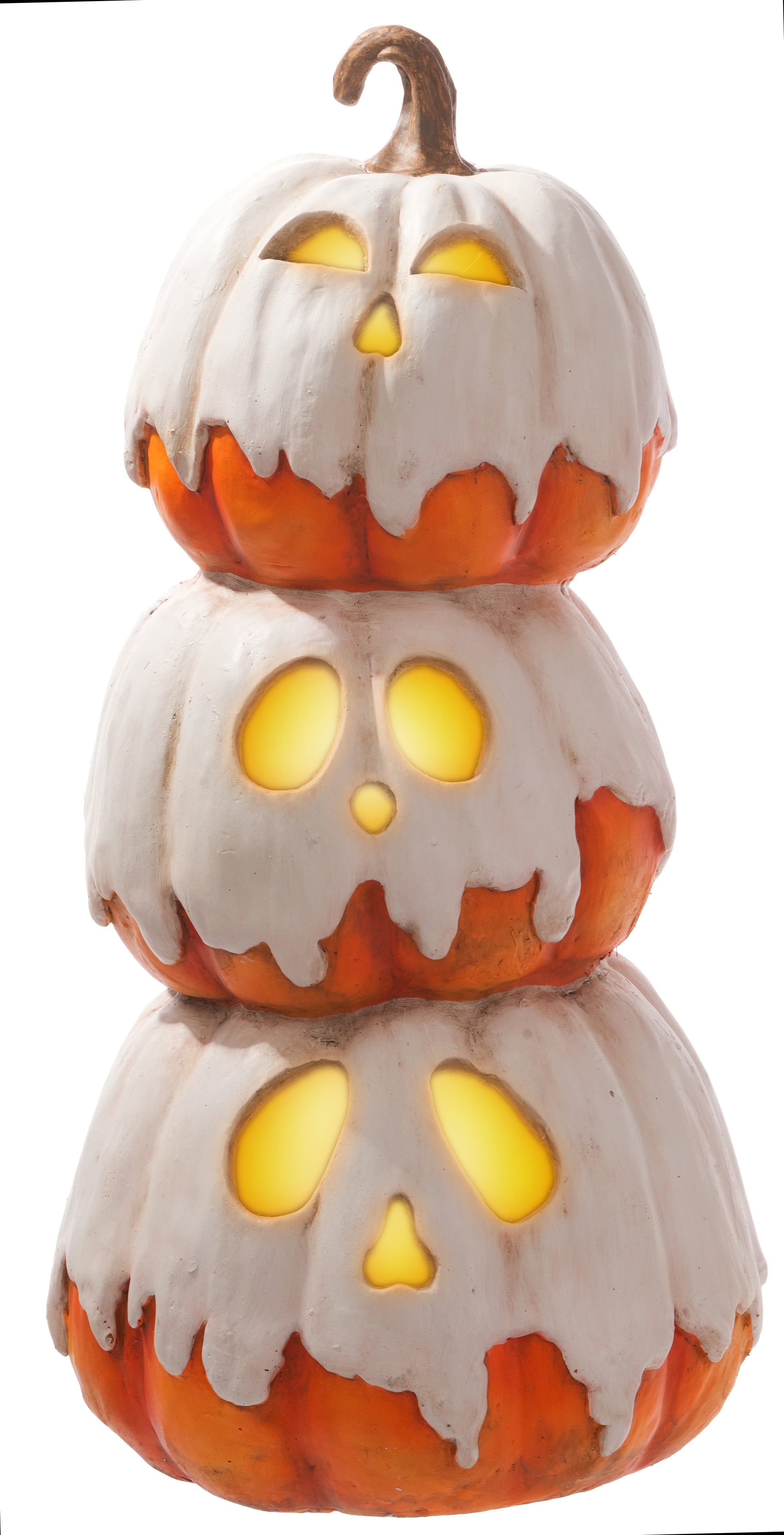 30" Halloween Triple Stack Light Up Pumpkin