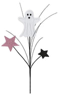 12.5"L Glitter Pink Halloween Ghost/Star/Grass Pick