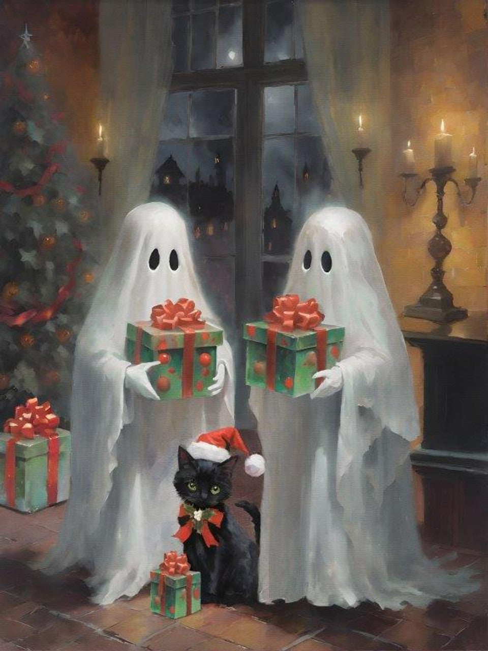 Christmas Carousel Collection - 12" x 16" Spirit of Giving Wall Art