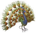 36X13X25 METAL PEACOCK