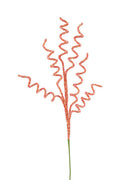 29"L V-CUT FOIL/GLTR CURLY TWIG SPRAY IRIDESCENT ORANGE