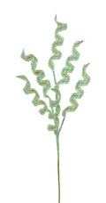 30"L V-CUT FOIL CURLY RIBBON SPRAY IRIDESCENT MINT GREEN