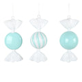 Santa's Sweet Shoppe Collection - 7" Luxe Swirl Enamel Candy Ornament - SET OF 3