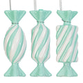 Santa's Sweet Shoppe Collection - 4" Luxe Swirl Enamel Candy Ornaments - SET OF 3