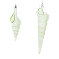 Santa's Sweet Shoppe Collection 9" Celadon Conical Shell Ornament - SET OF 2
