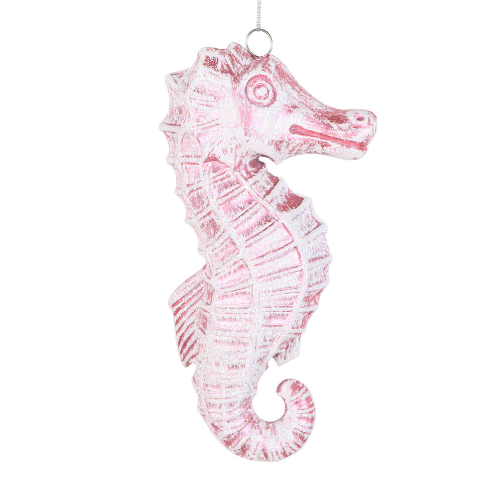 Santa's Sweet Shoppe Collection 6.5" Pink Seahorse Ornament