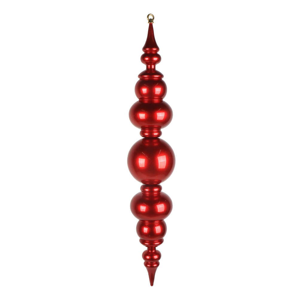 Christmas Carousel Collection - 34"  RED SHINY FINIAL ORNAMENT