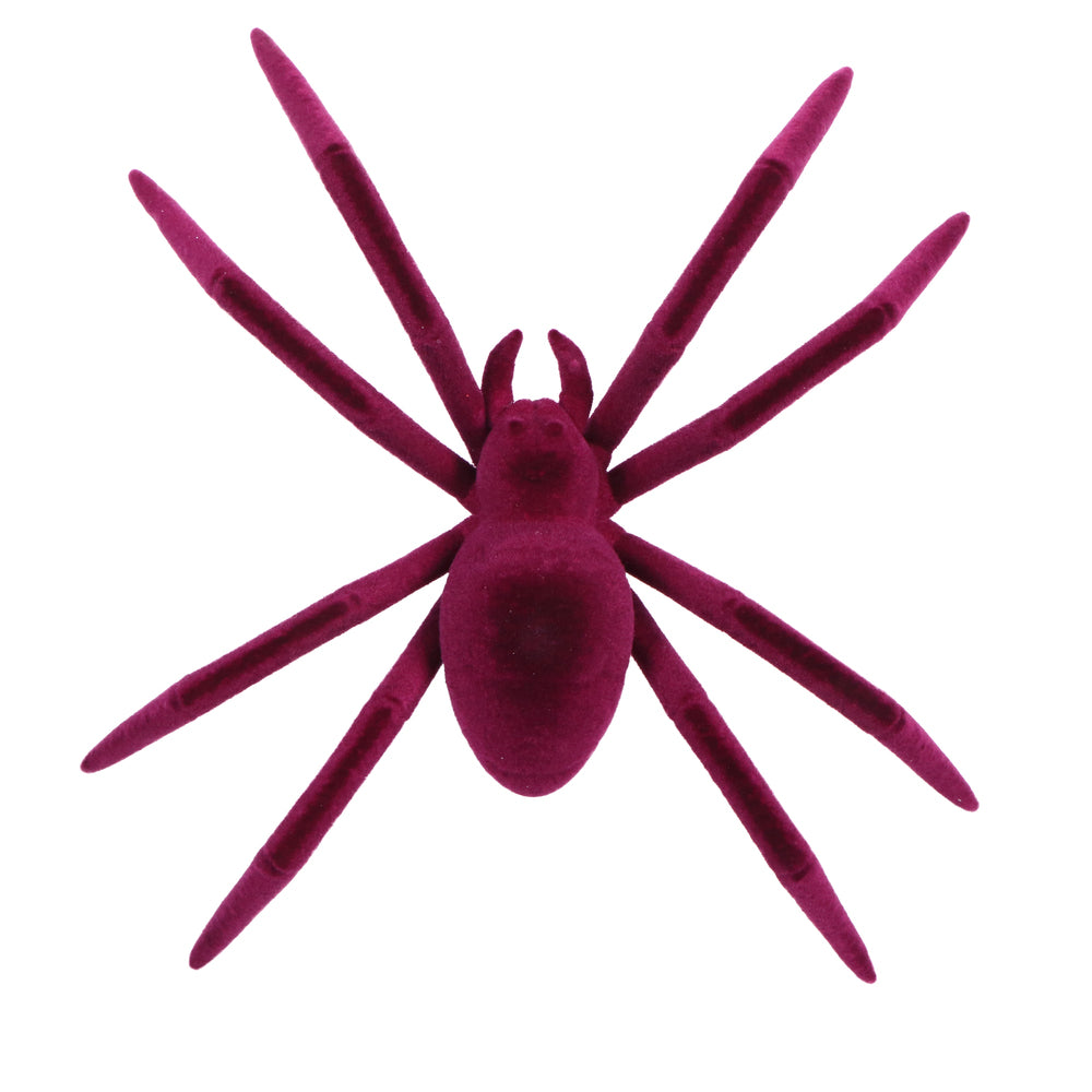 9.5" Flocked Spider Ornament