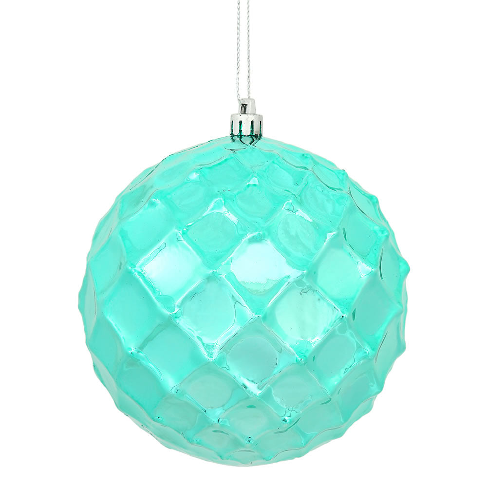 Santa's Sweet Shoppe Collection - 4" Shiny Diamond Bauble Ornament