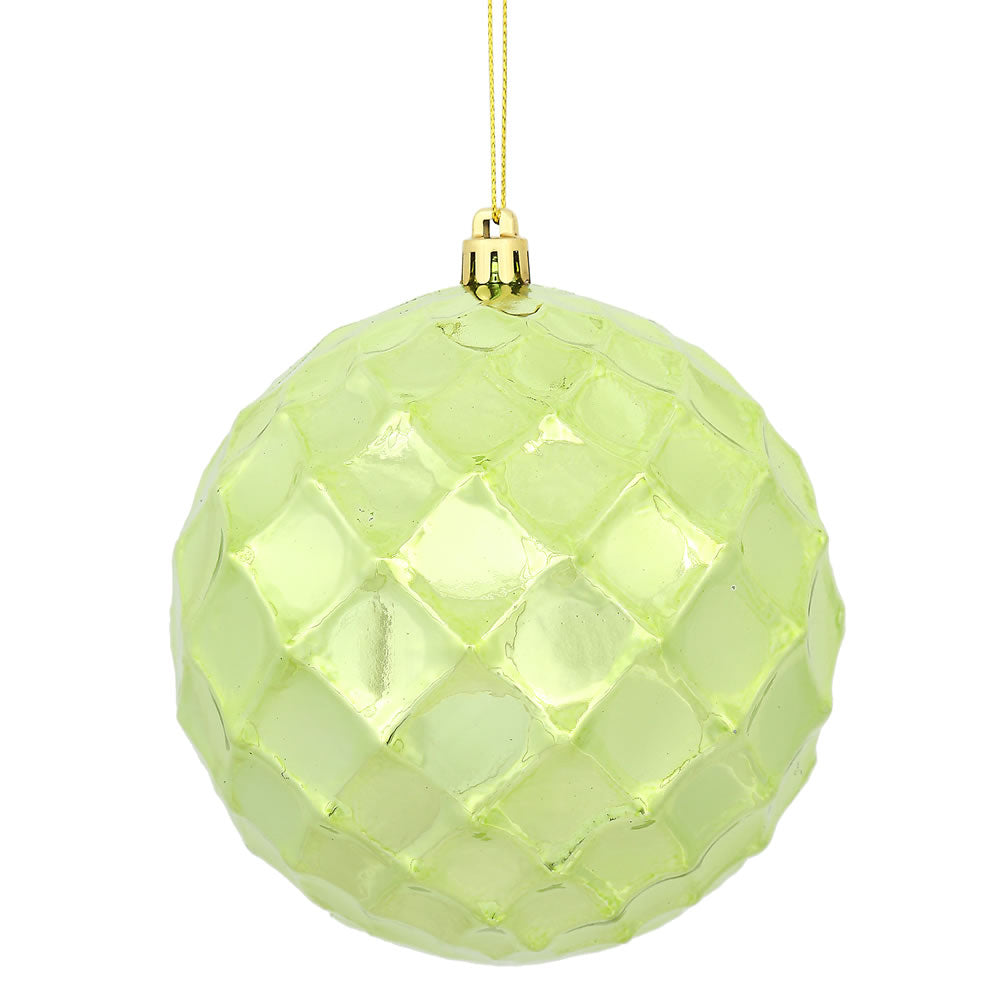 Santa's Sweet Shoppe Collection - 4" Shiny Diamond Bauble Ornament