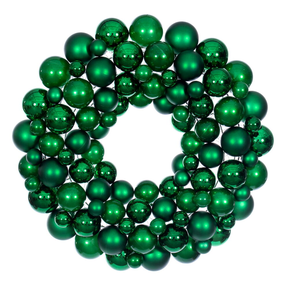 Christmas Carousel Collection - 24" Green Ball Wreath