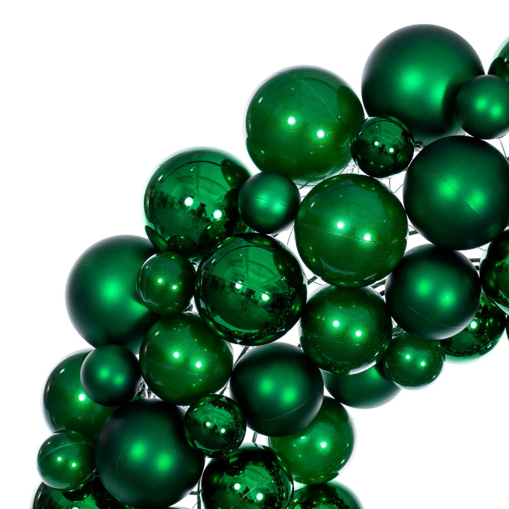 Christmas Carousel Collection - 24" Green Ball Wreath