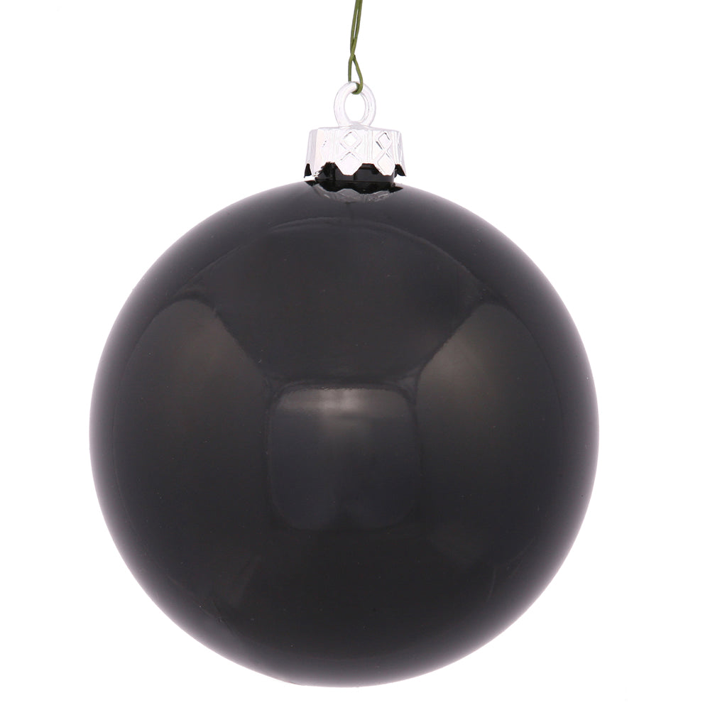 Luxe Enamel Black Shiny Ball Ornament