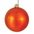 Luxe Enamel Orange Shiny Ball Ornament