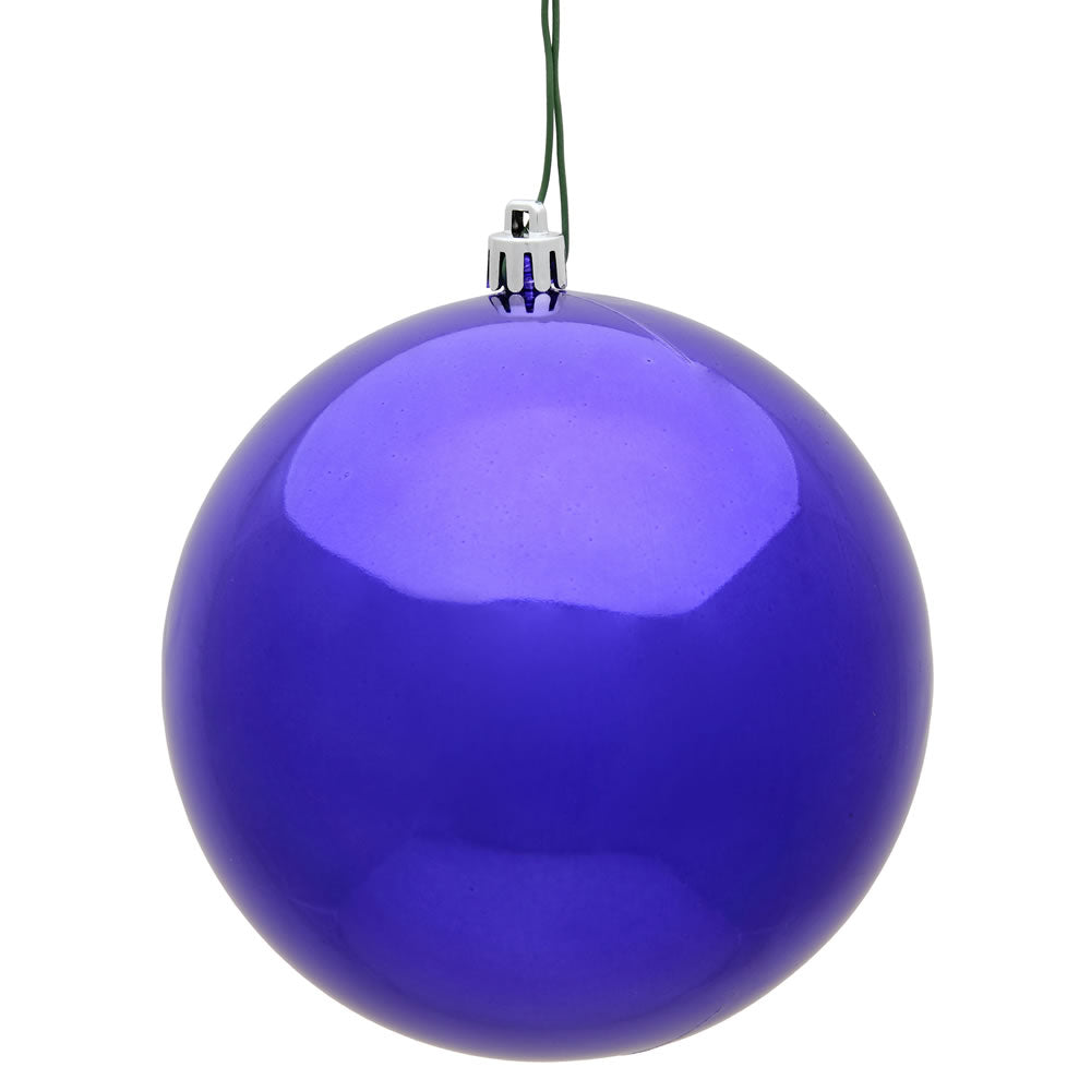 Luxe Enamel Purple Shiny Ball Ornament