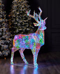 Iridescent LED Christmas Deer 57", LED lights